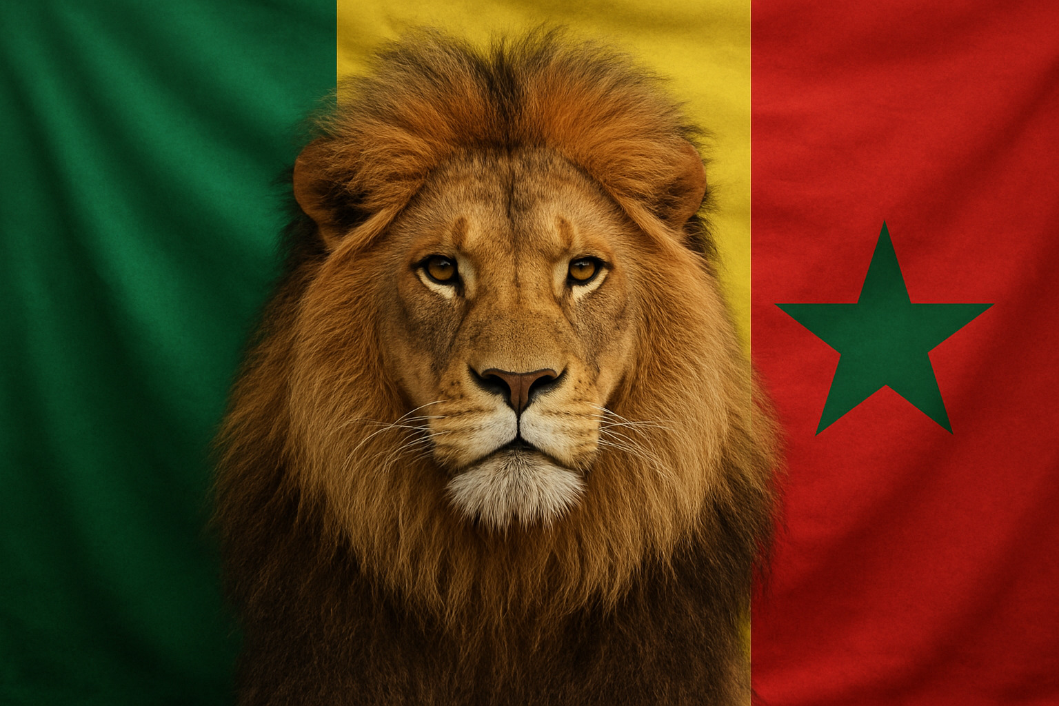 Symbole du lion et du drapeau du Sénégal